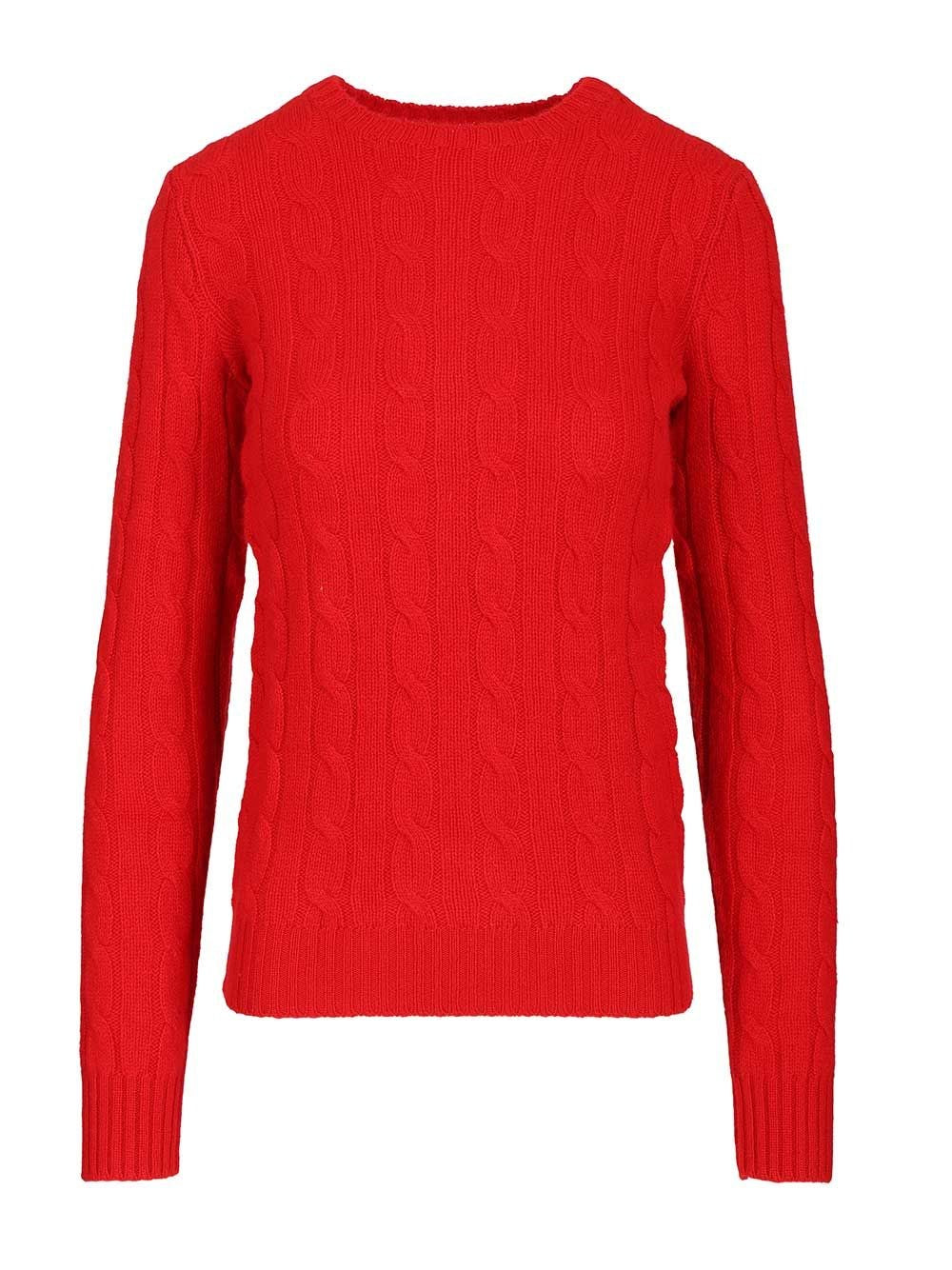 Polo Ralph Lauren Cashmere Cable Knit Sweater - Red