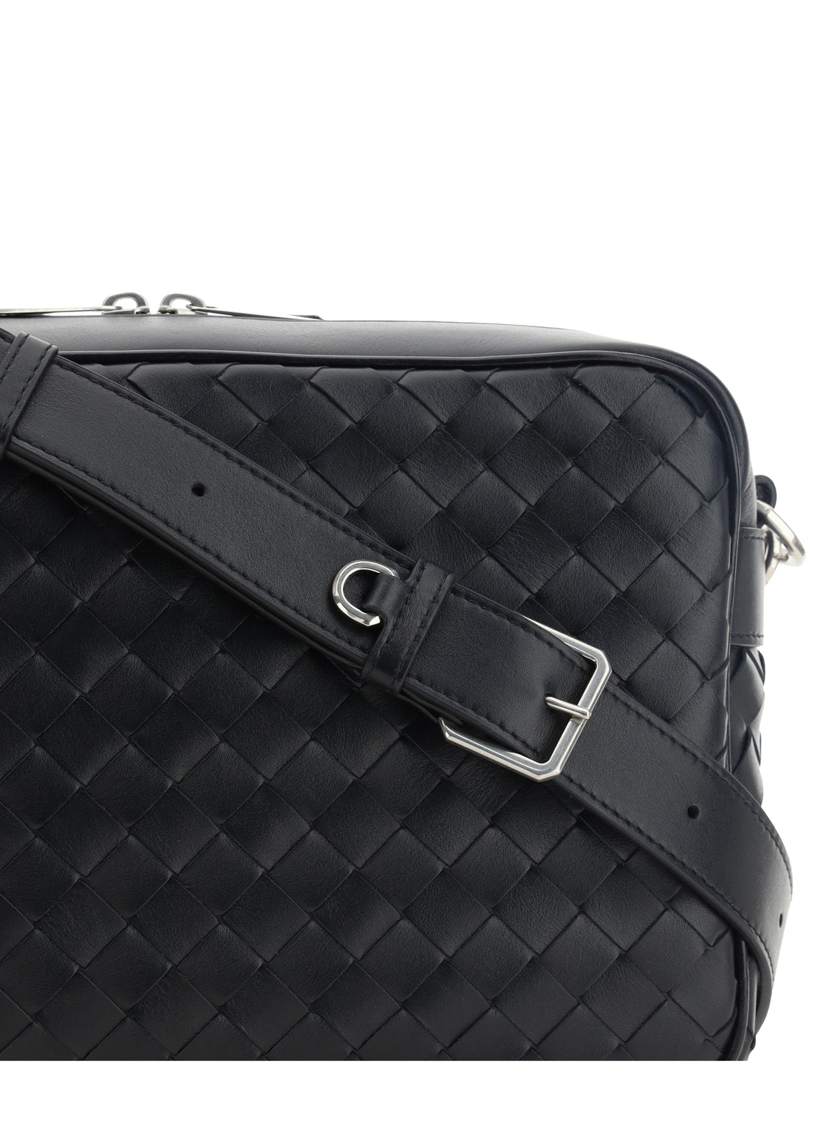 Bottega Veneta Camera medium Shoulder Bag - Black-Silver