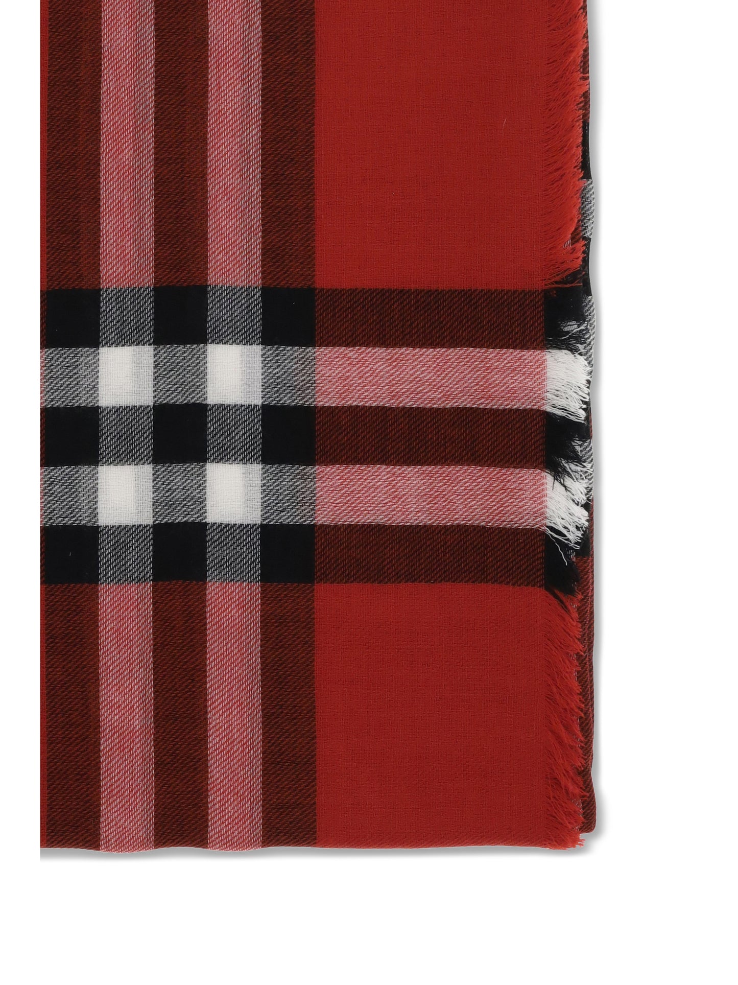 BURBERRY Wool Check wide Scarf
