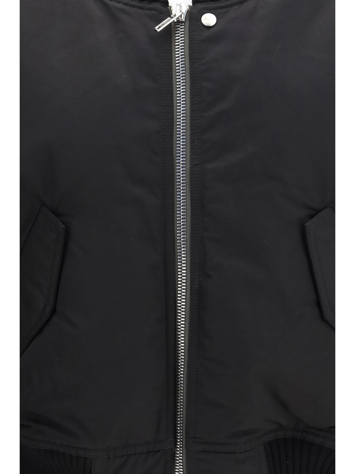 Rick Owens Bomber Jacket with gathered sleeves - Black