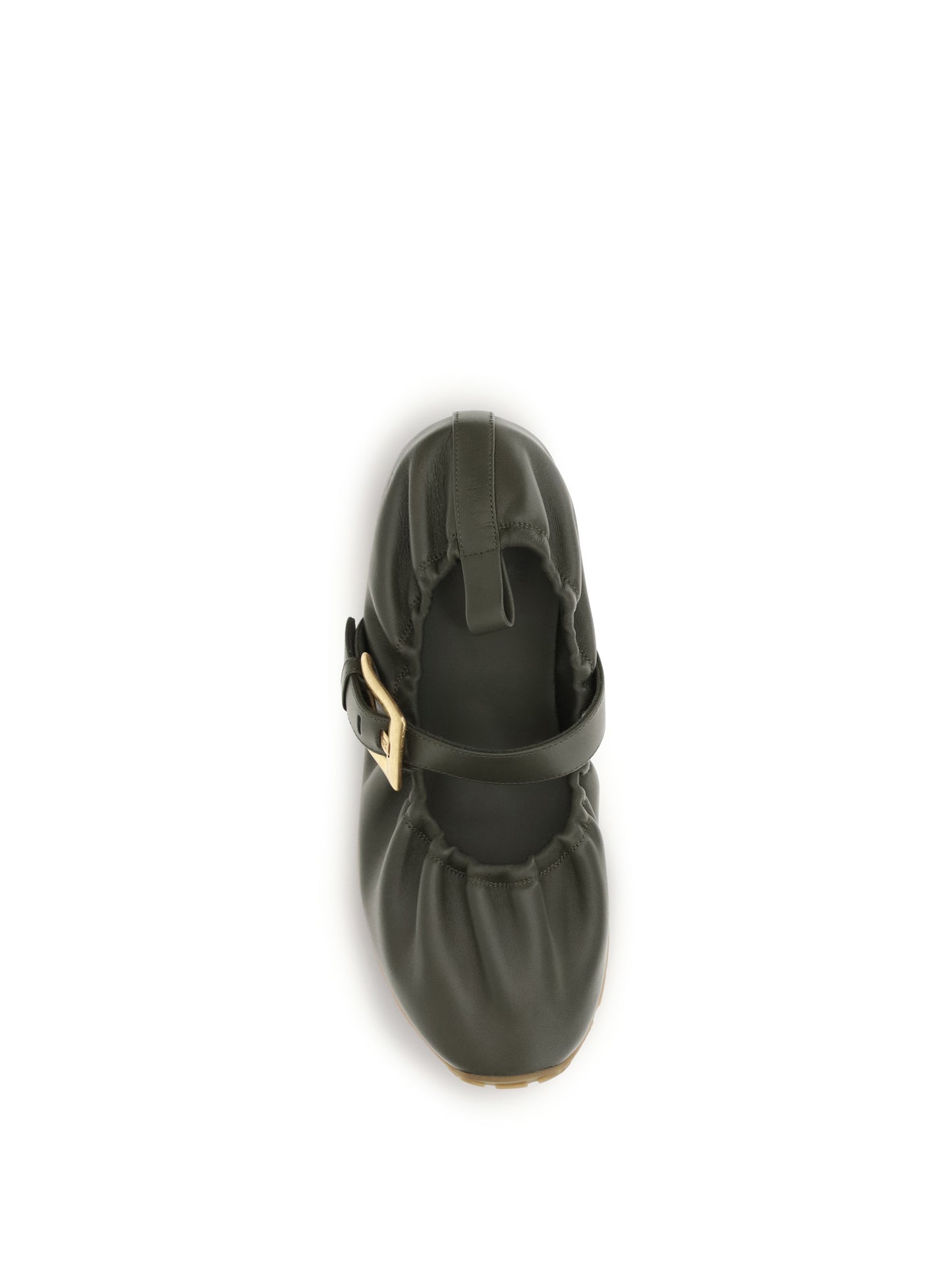 Balmain Buckle strap Ballerinas - 7as Dark Olive