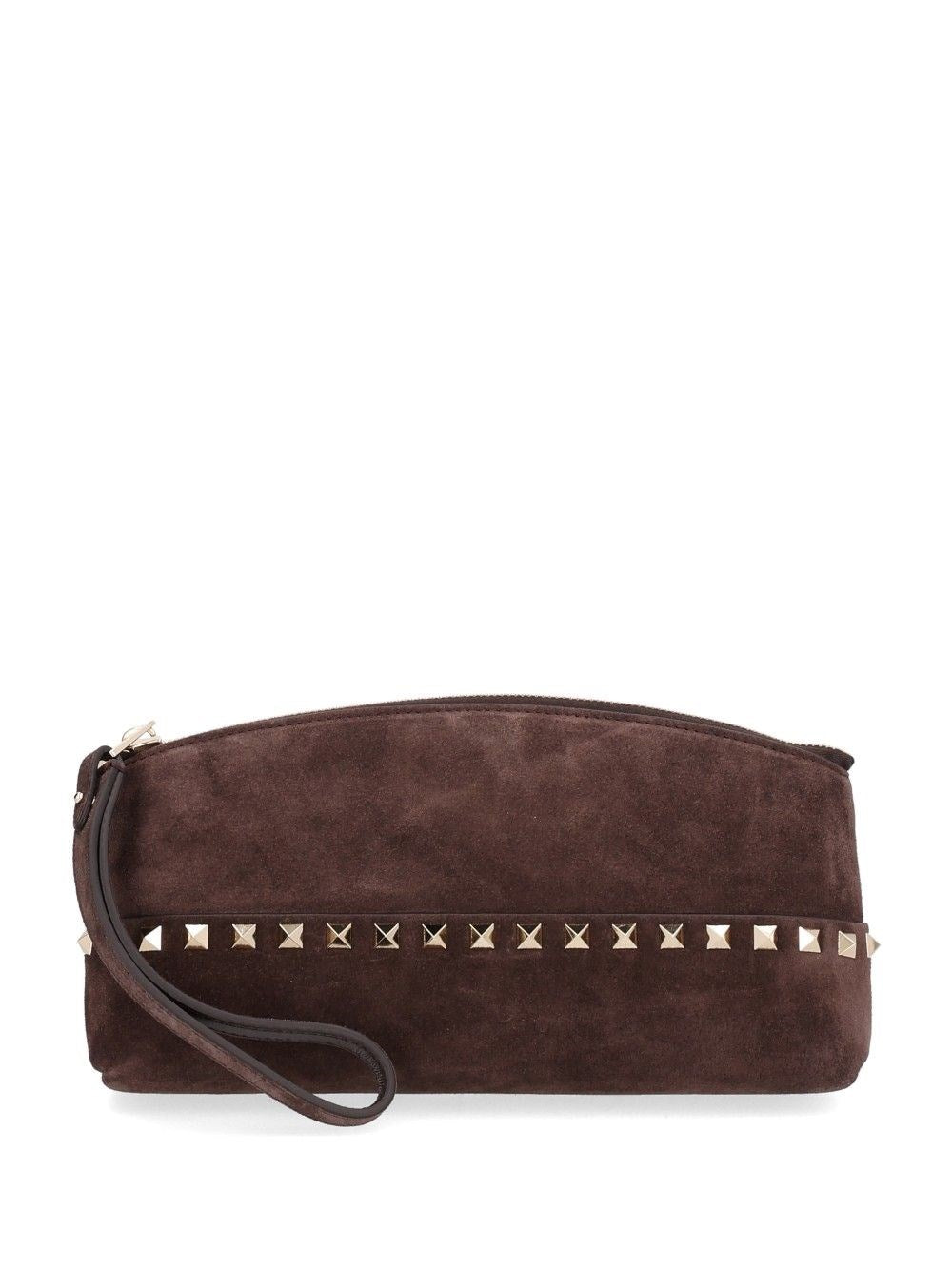 Valentino Garavani Suede Clutch - Brown