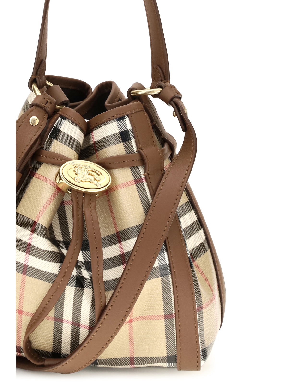Burberry Mini Check Bucket Bag - Archive Beige