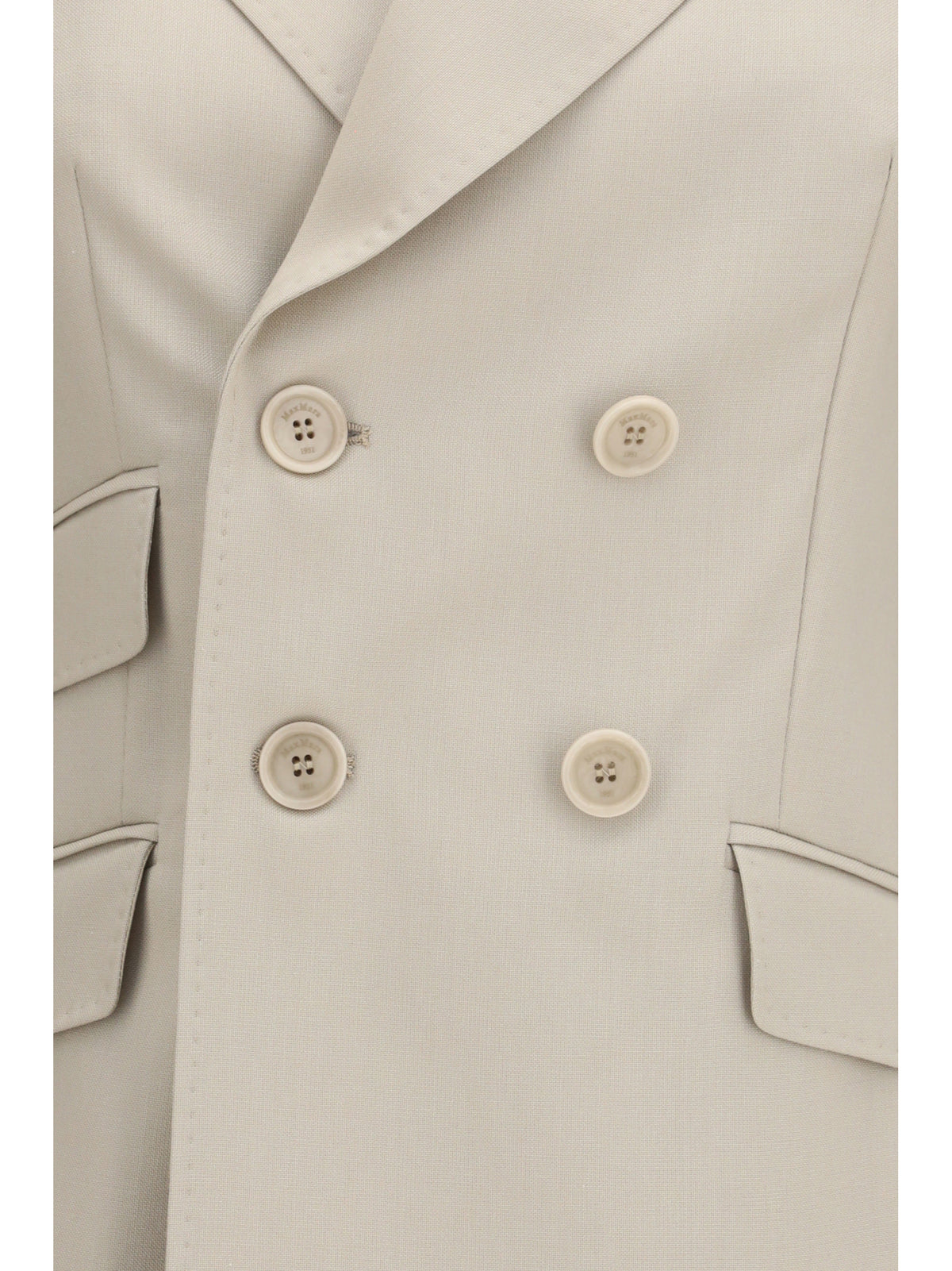 Max Mara Placido double-breasted Blazer in wool, mohair, and silk - Beige