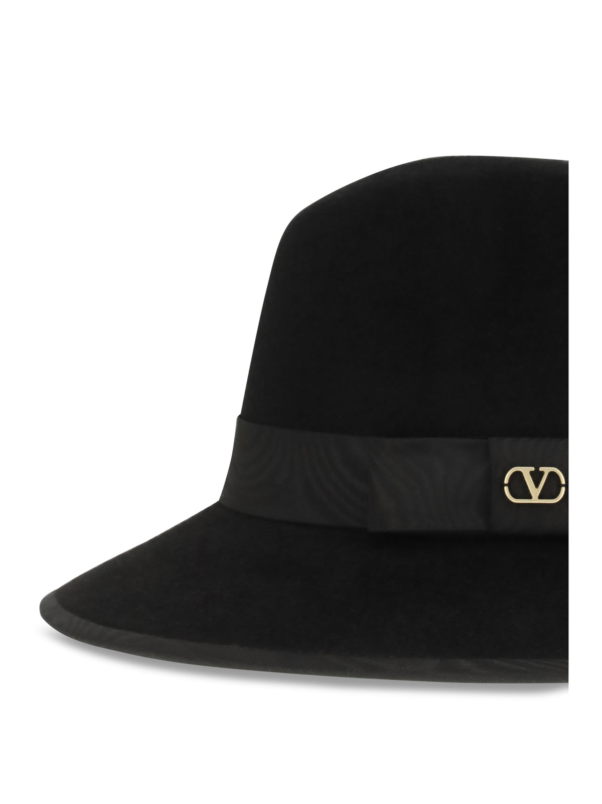 Valentino Garavani VLogo Signature Hat - Black/Antique Light Gold