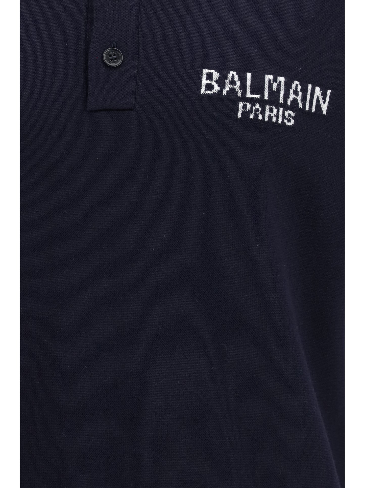 BALMAIN Short-sleeve wool Polo