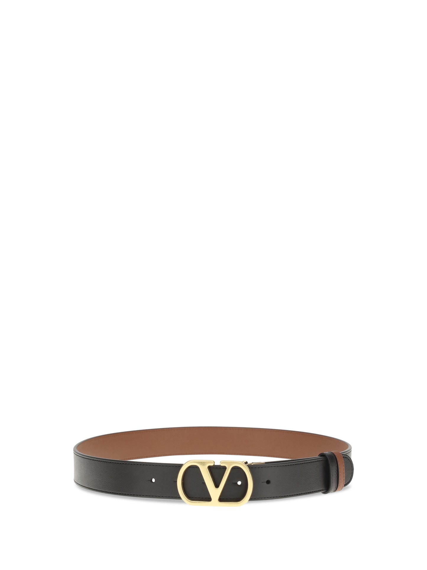 VALENTINO GARAVANI Reversible leather Belt with the VLogo Signature