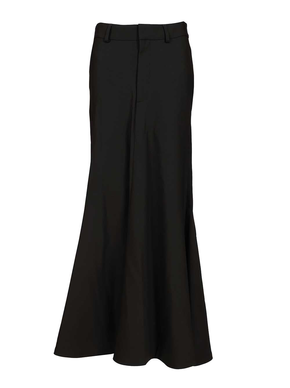 Balenciaga Godet Long Skirt - Black