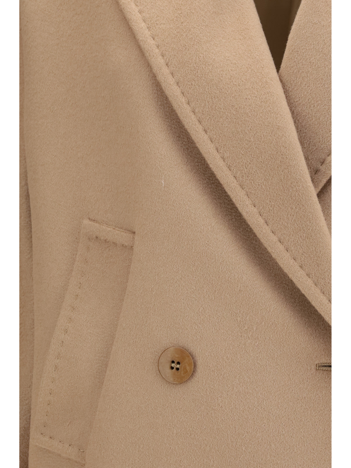 Max Mara Studio Double breasted wool drap Coat - Camel