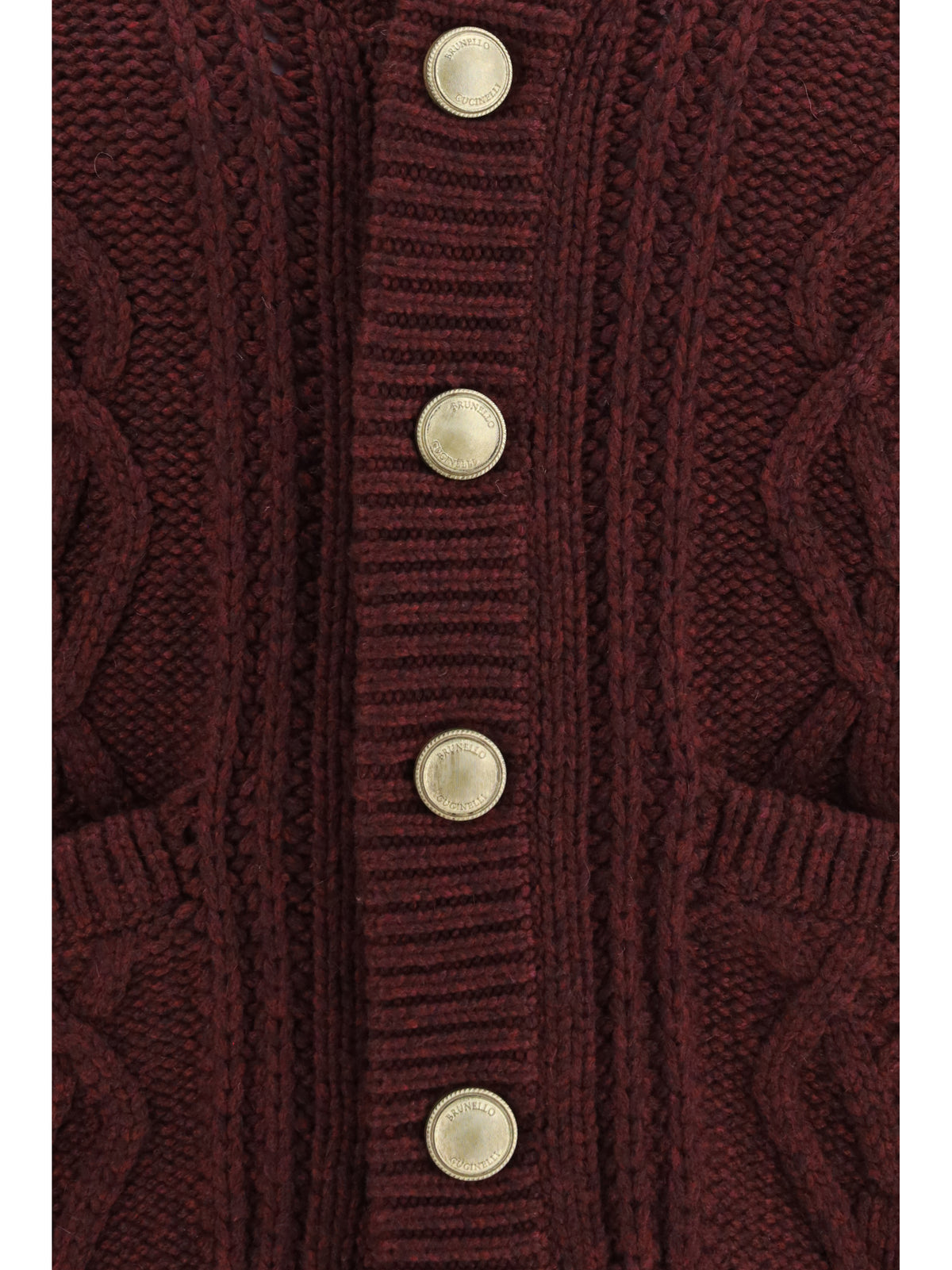 Brunello Cucinelli Cable-knit cashmere Cardigan - Deep Purple