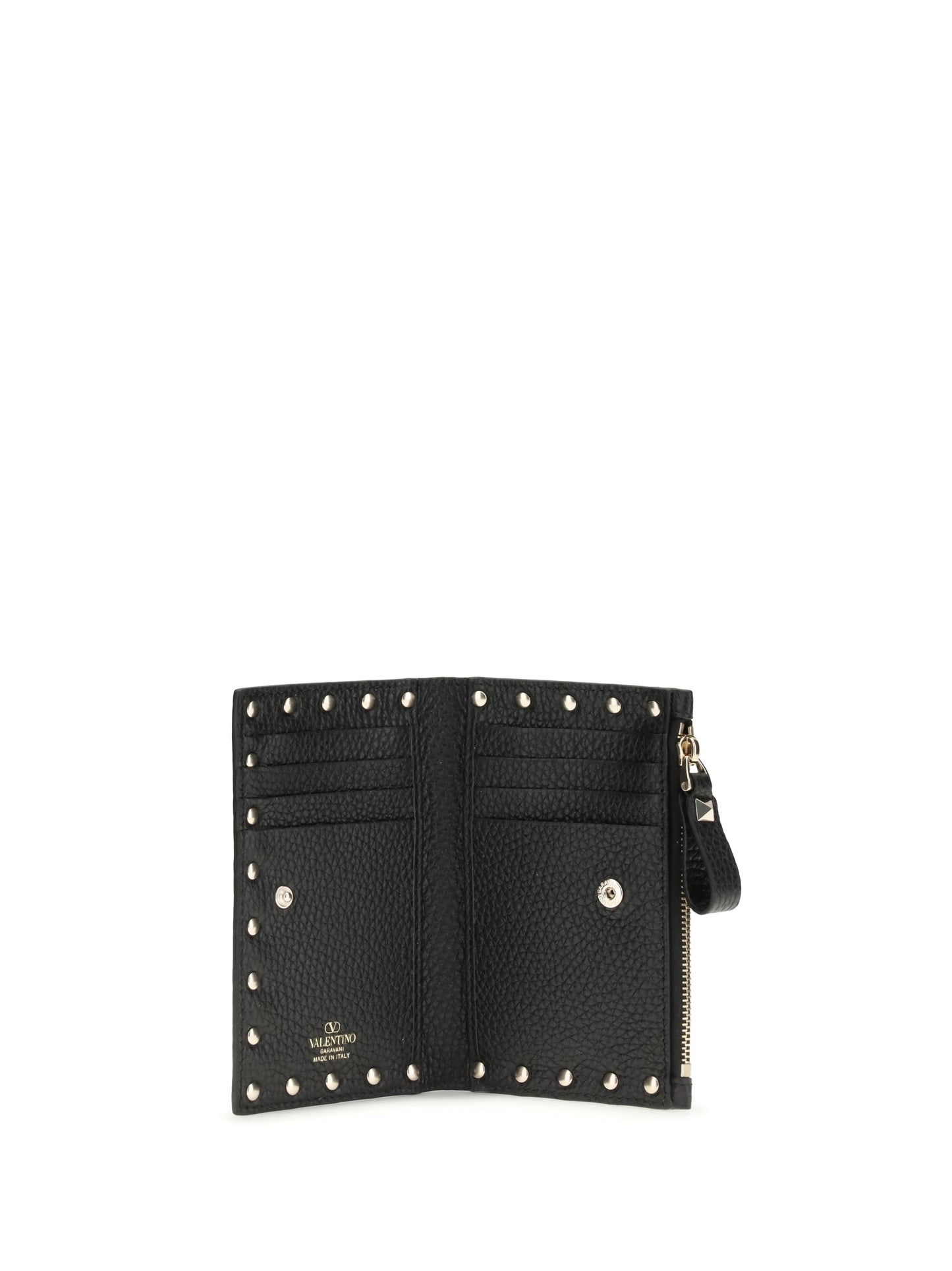 Valentino Garavani Rockstud zip Card Holder - Black