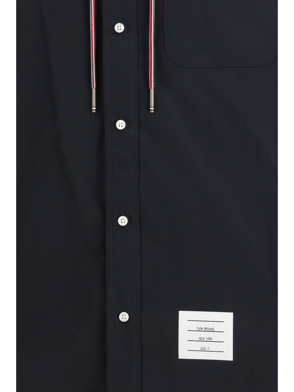 Thom Browne Nylon cotton hooded Jacket - Navy
