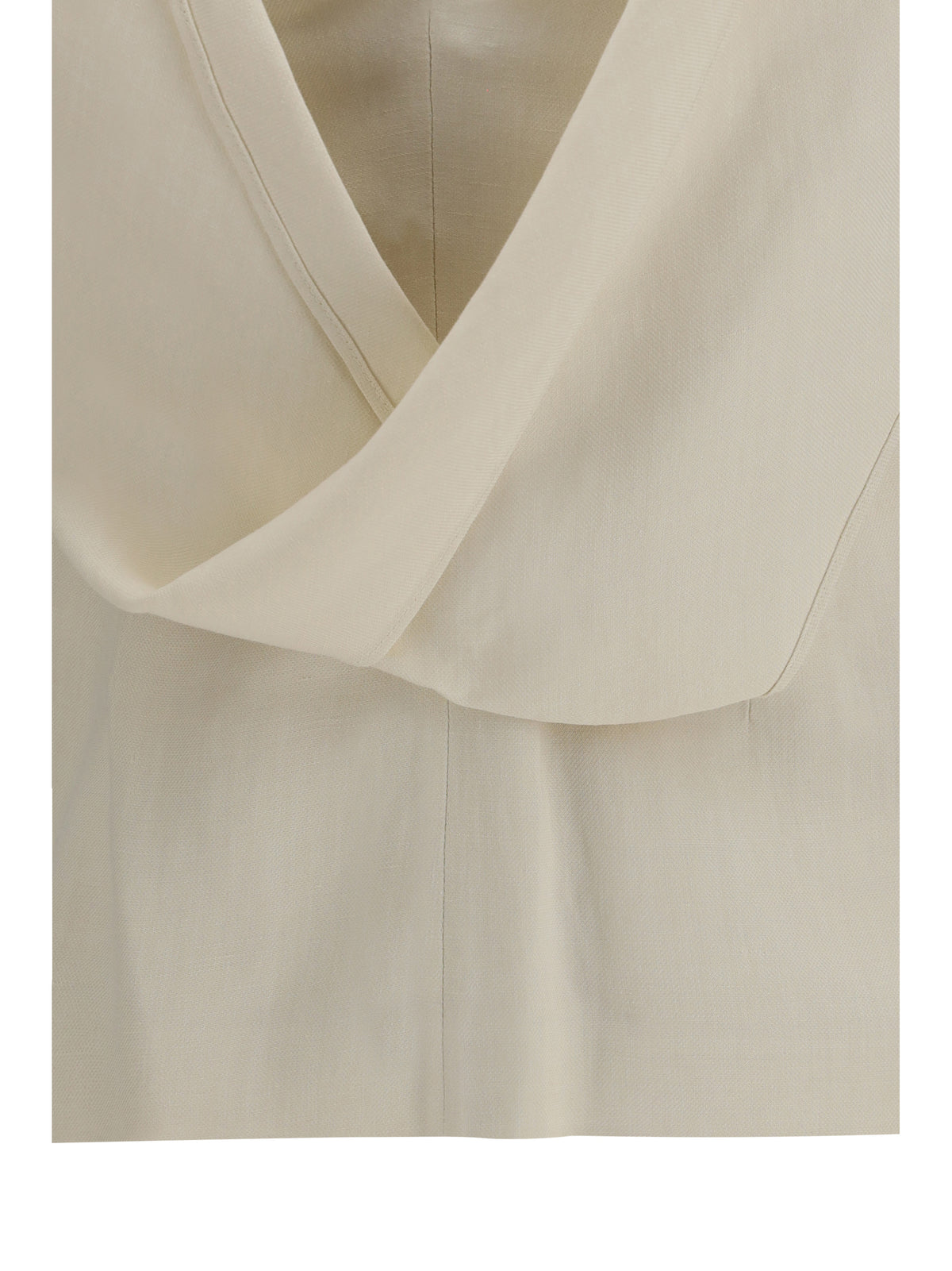 Brunello Cucinelli Viscose and linen twill Top - Cream