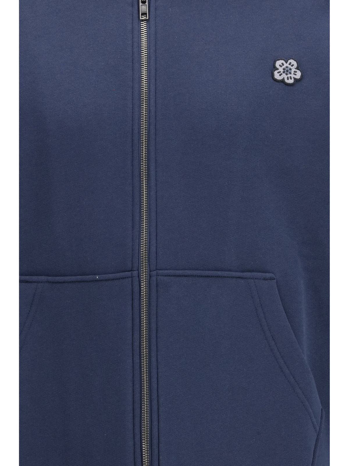 Kenzo Boke Flower embroidered zip Hoodie - Navy Blue