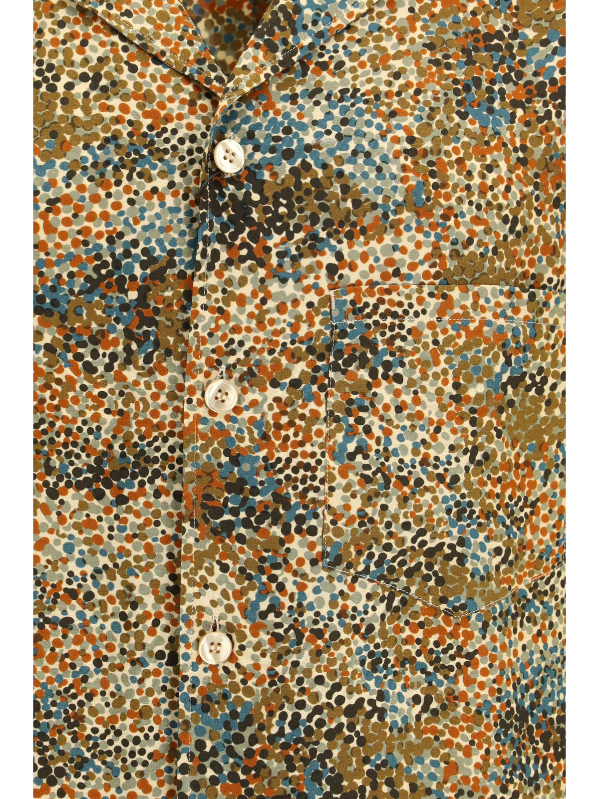 Saint Laurent All-over print boxy Shirt - Mahogany