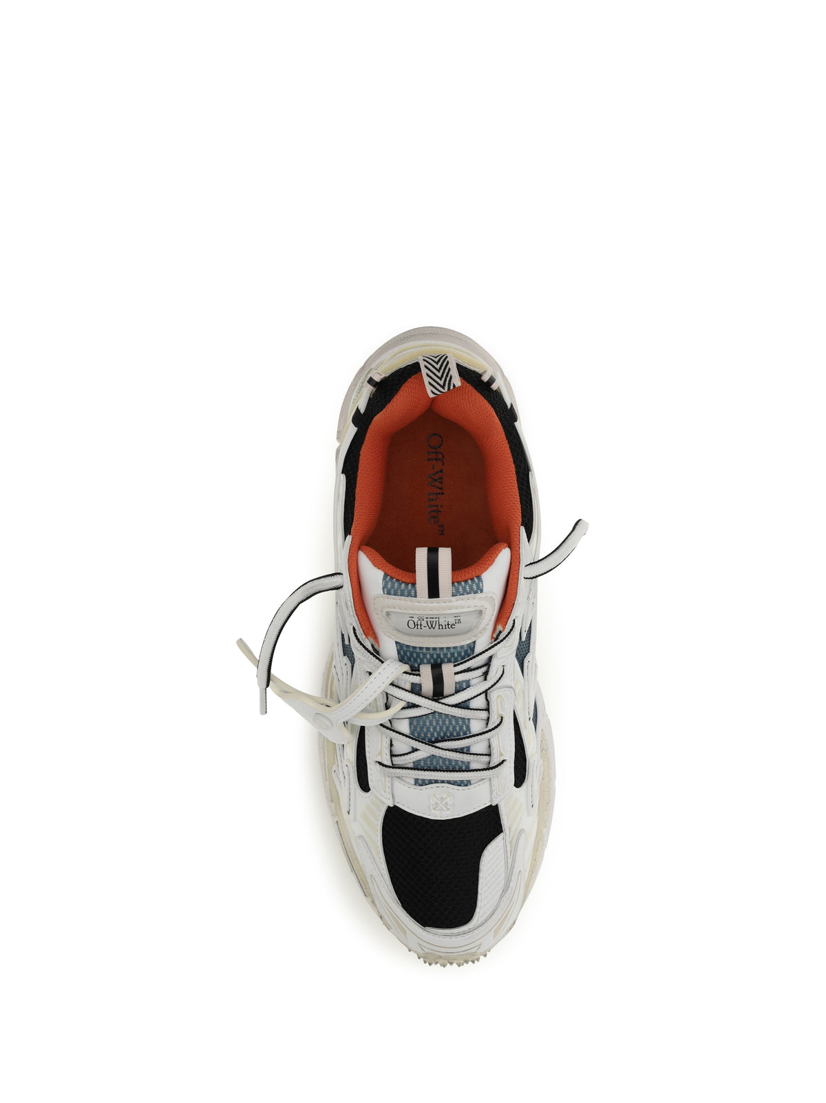Off-White Be Right Back Worn Out Sneakers - Neon Blue/White