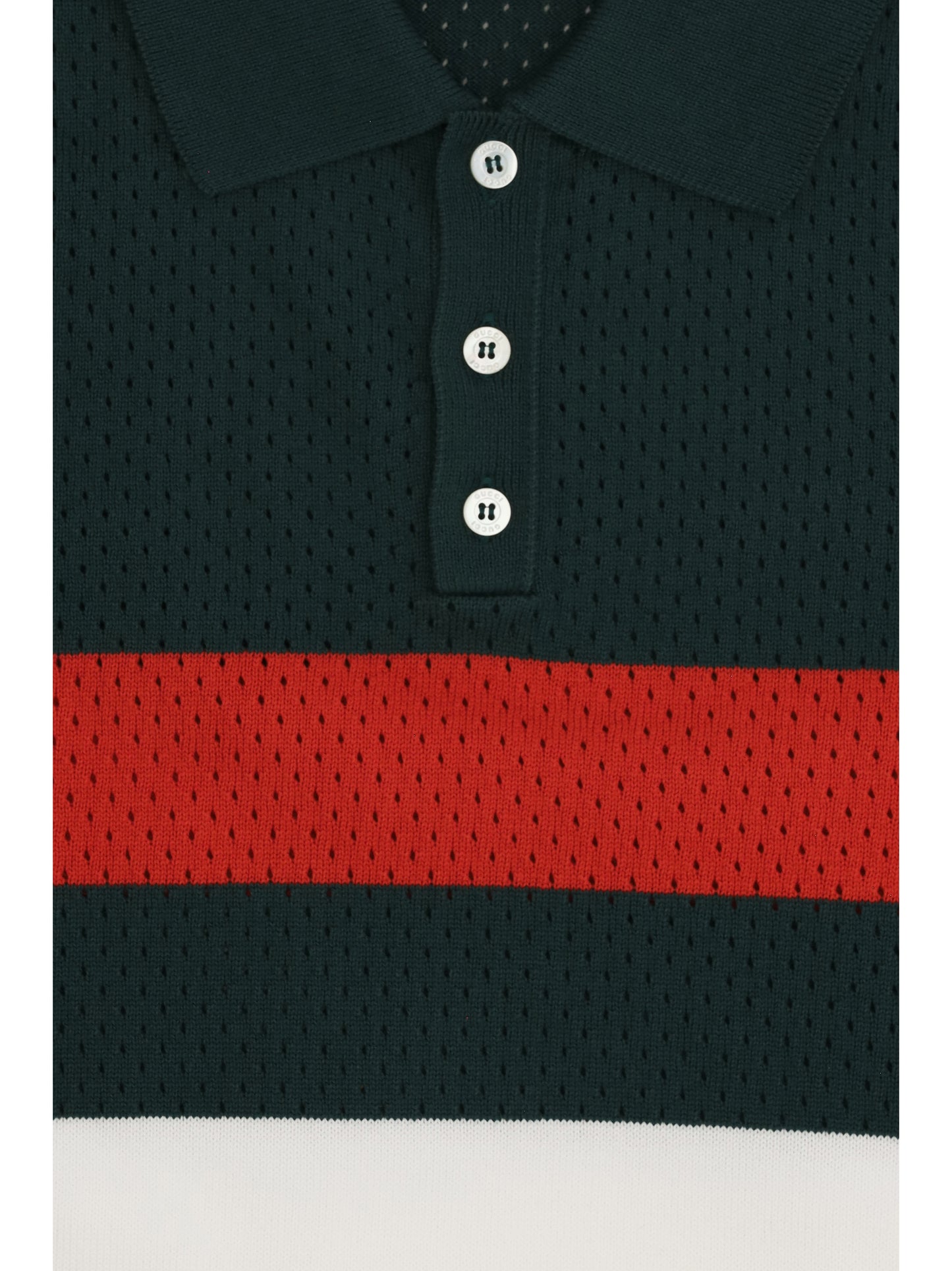Gucci Cotton Polo shirt for Boy - White/Green/Red