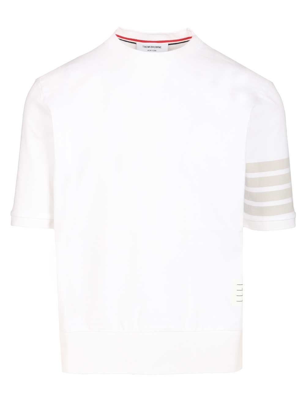 Thom Browne T-Shirt 4 Bar - White