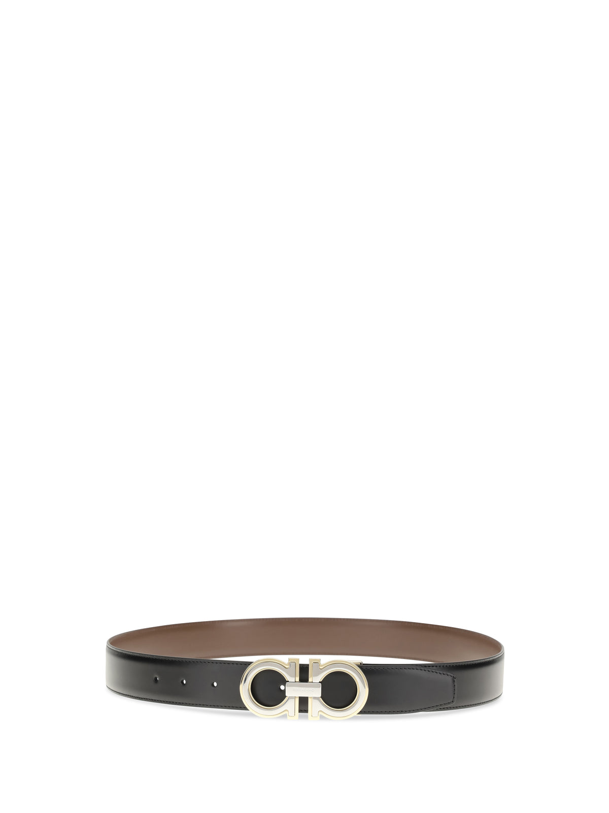 Ferragamo Reversible and adjustable Gancini Belt - Black