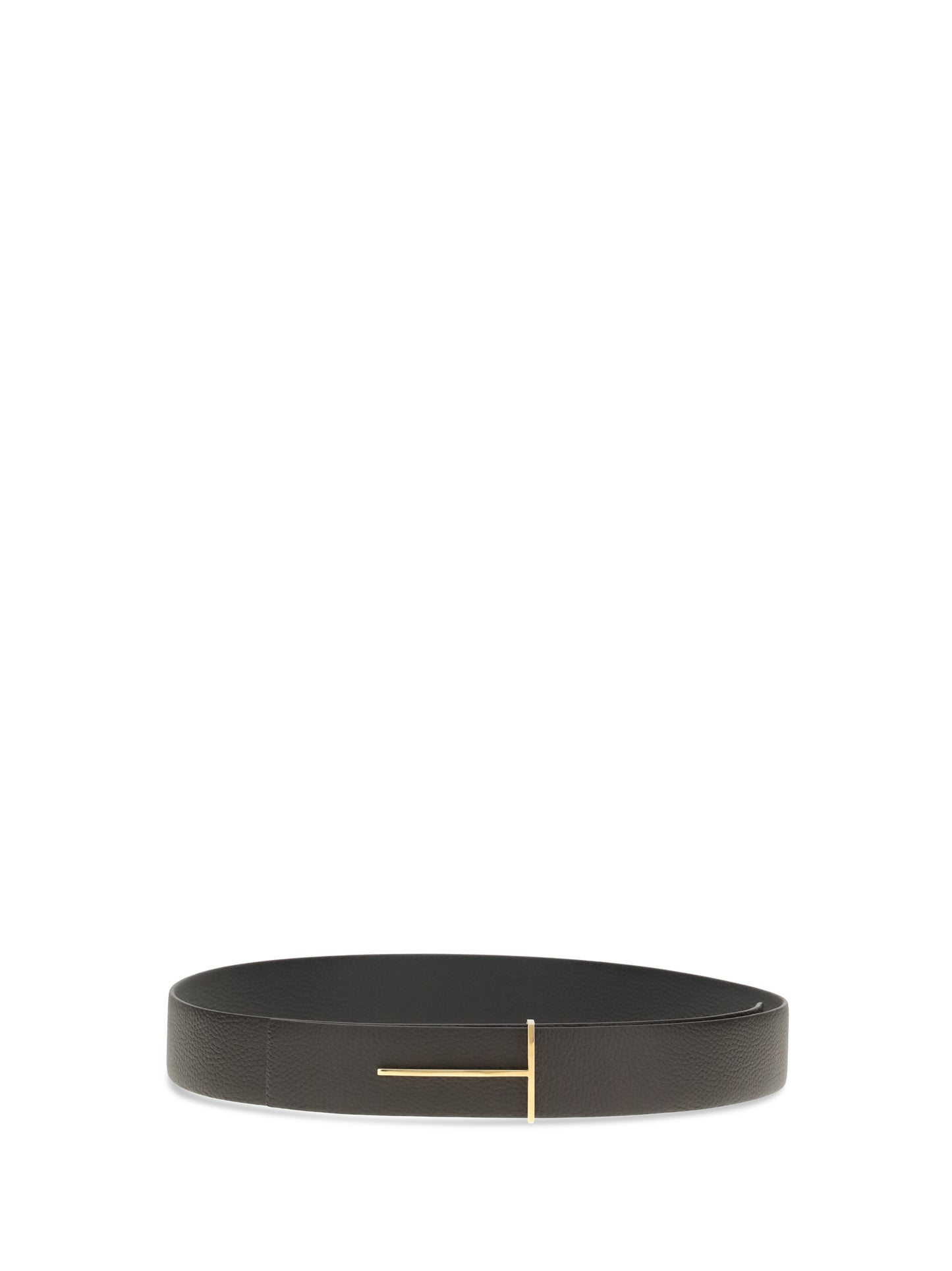 TOM FORD Grain Leather Slim T reversible Belt