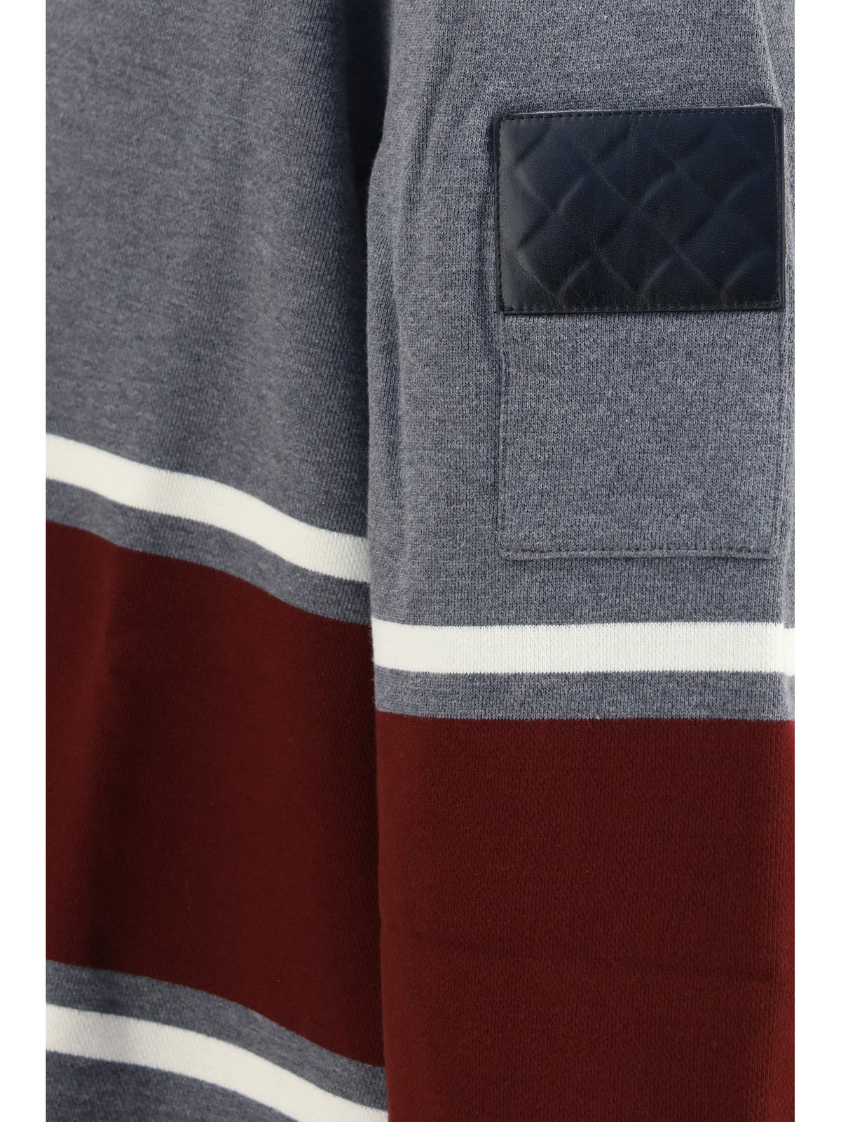 Bottega Veneta Oversized cotton striped Polo Shirt - Grey/Beige/Barolo