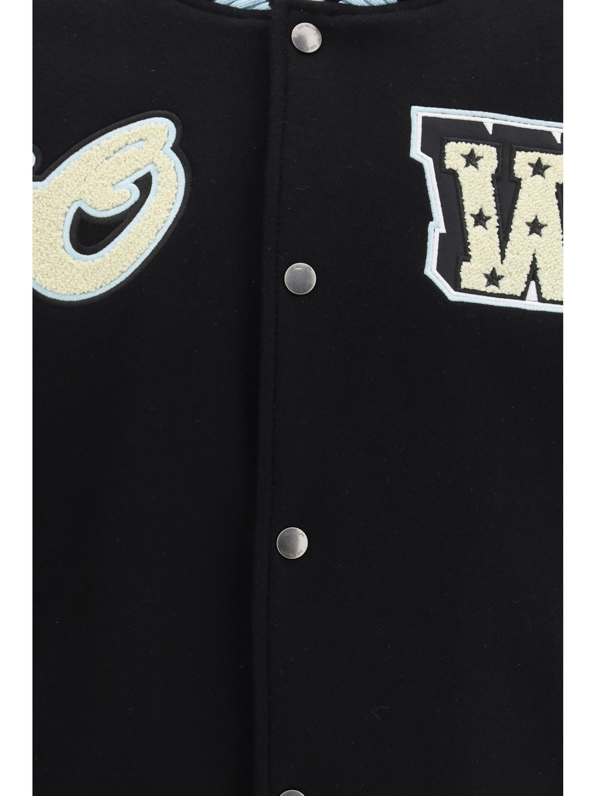 Off-White Varsity Star Logo Jacket - Black