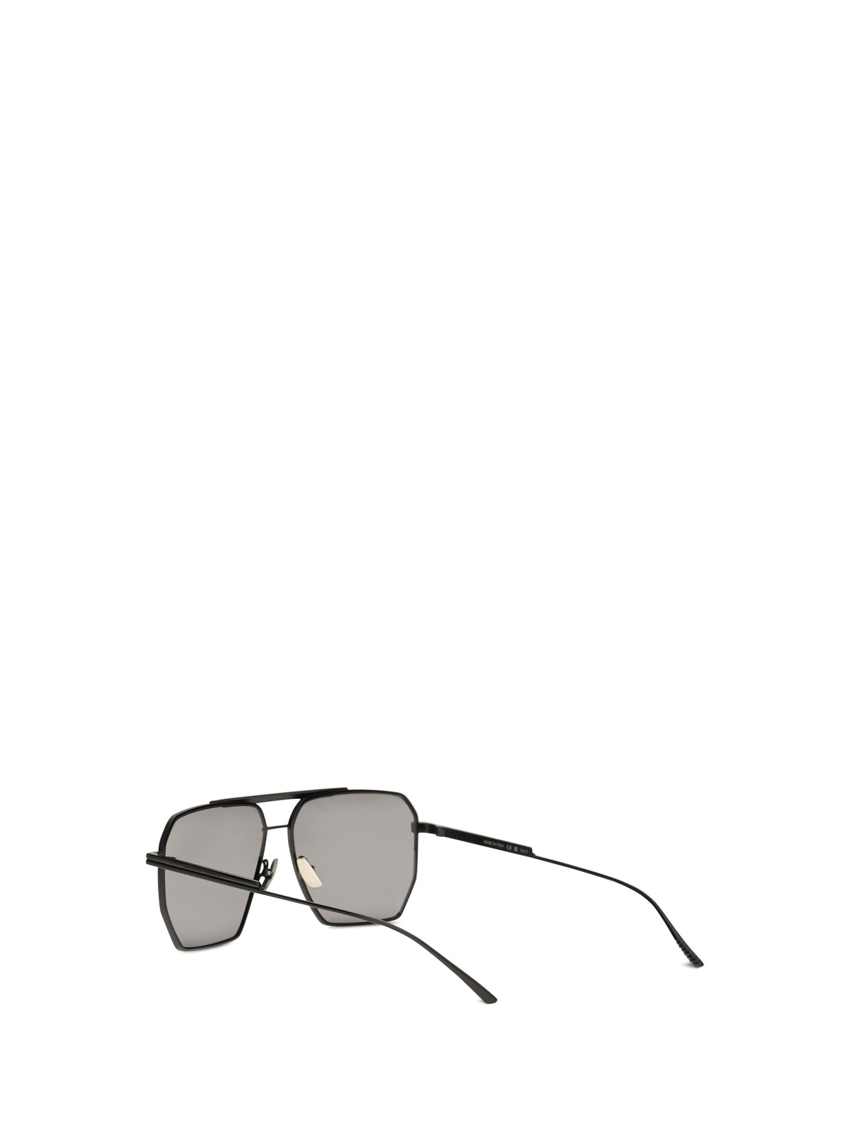 Bottega Veneta Square Sunglasses - Black-Black-Grey