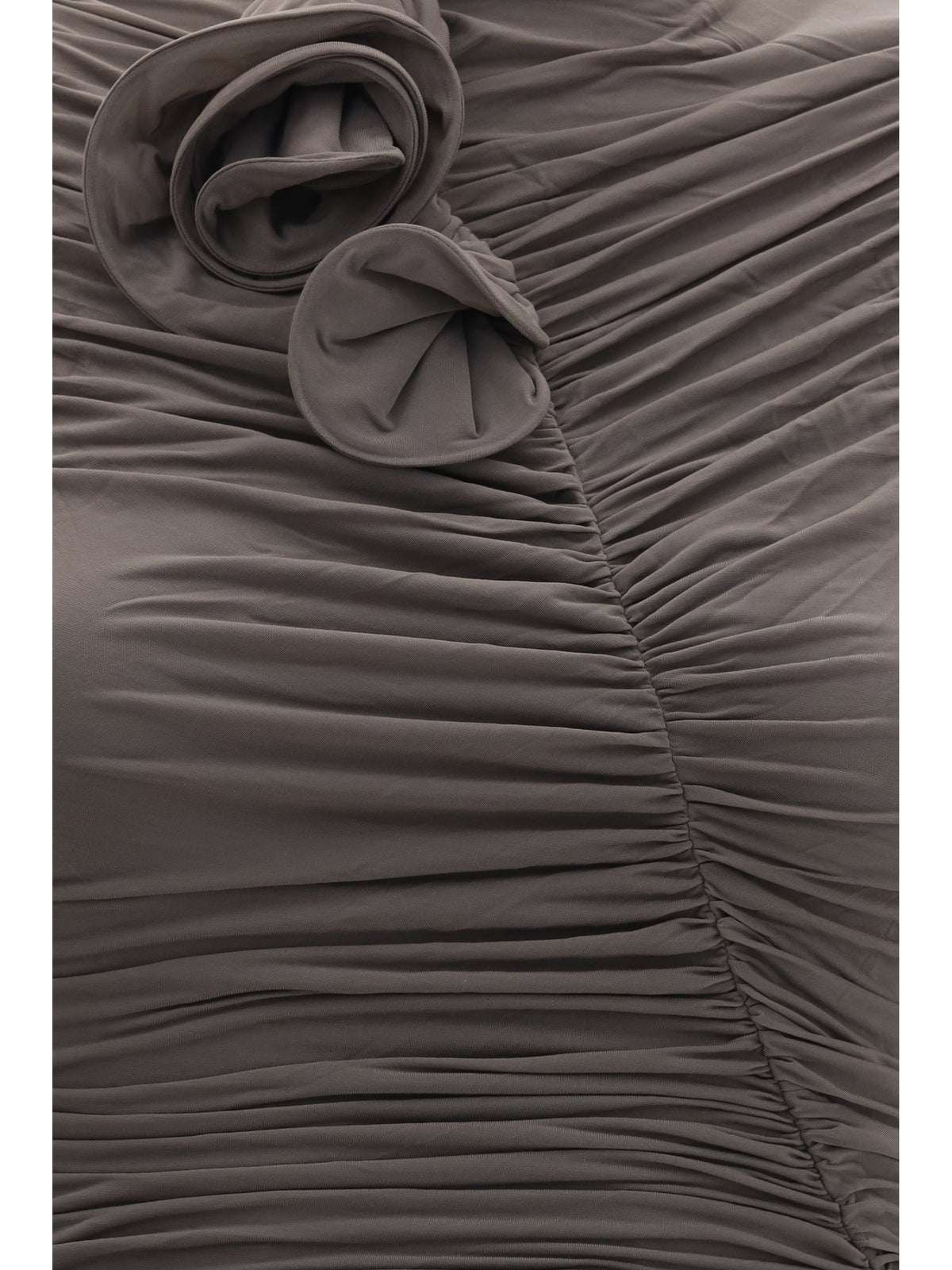 Magda Butrym Draped high-neck midi Dress - Brown
