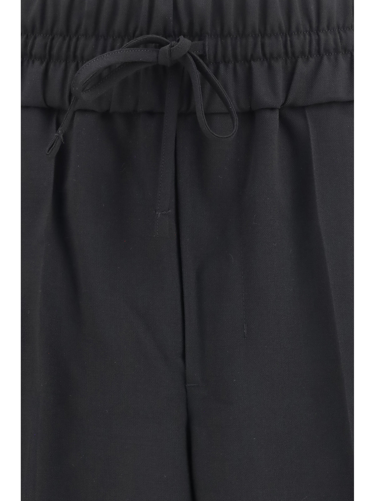 Ami Paris Wool Pants with elasticated waist - Noir