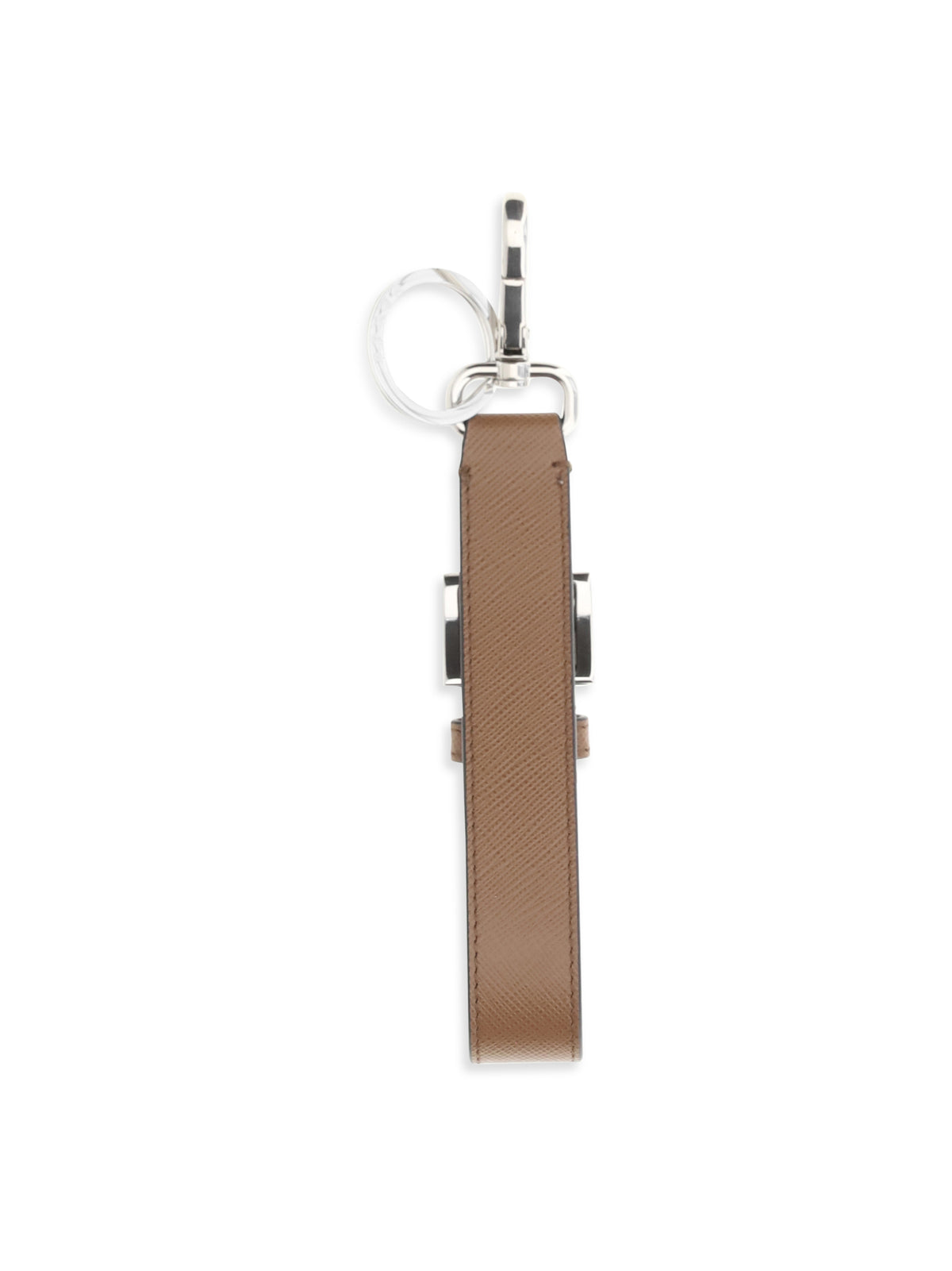 Prada Keyring in saffiano leather with triangle logo
