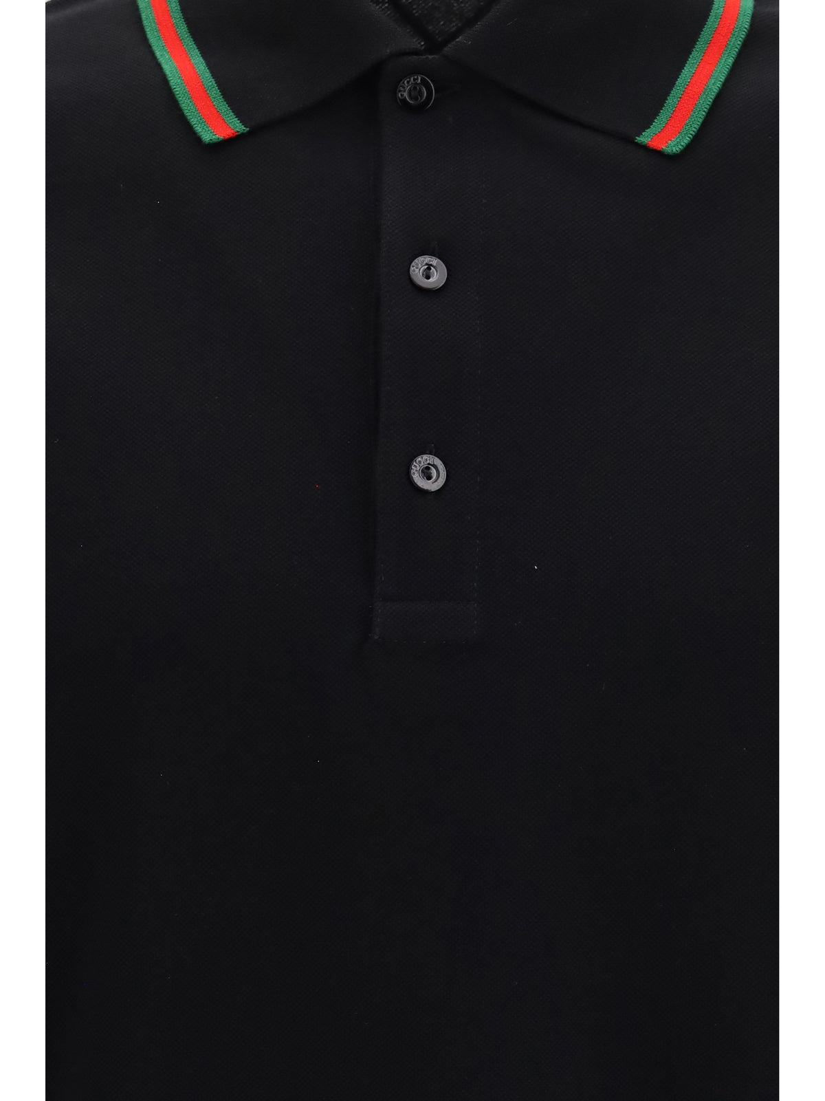 Gucci Cotton piqué jersey Polo Shirt - Black
