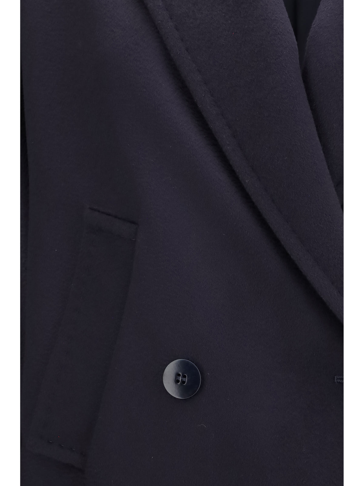 Max Mara Studio Double breasted wool drap Coat - Blue