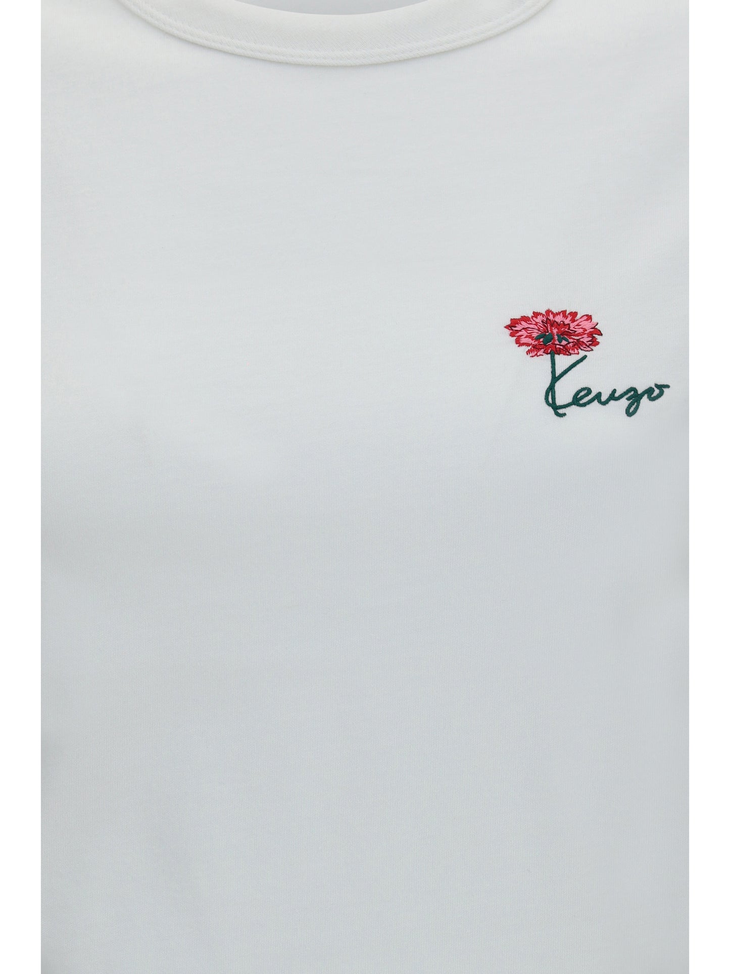 KENZO Kenzo Tulip embroidered cotton T-shirt