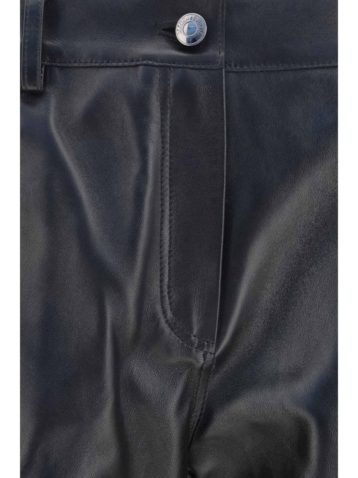 Magda Butrym Straight-leg leather Pants - Black