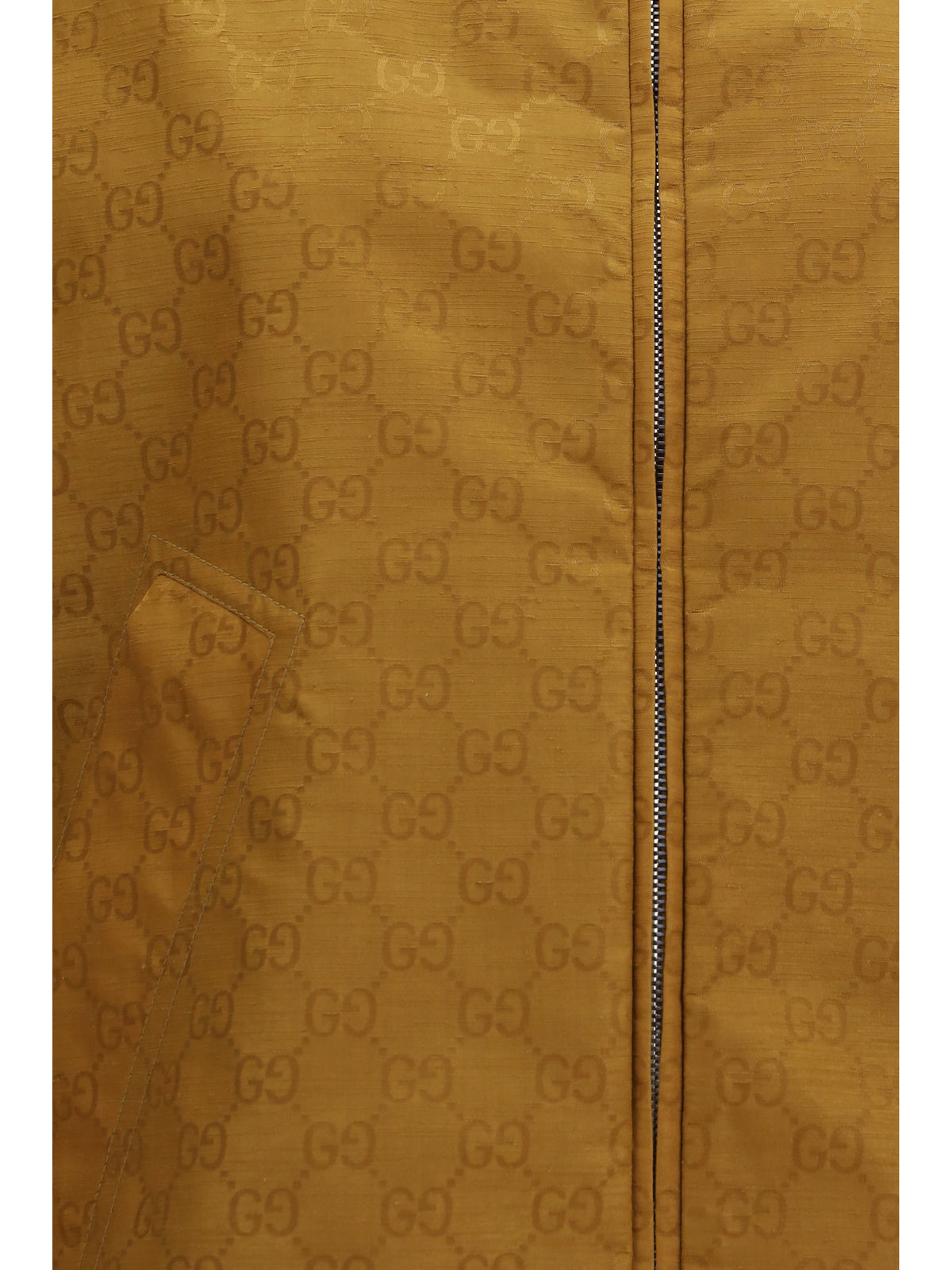 Gucci Short technical jacquard Jacket with all-over GG motif - Caramel Suede