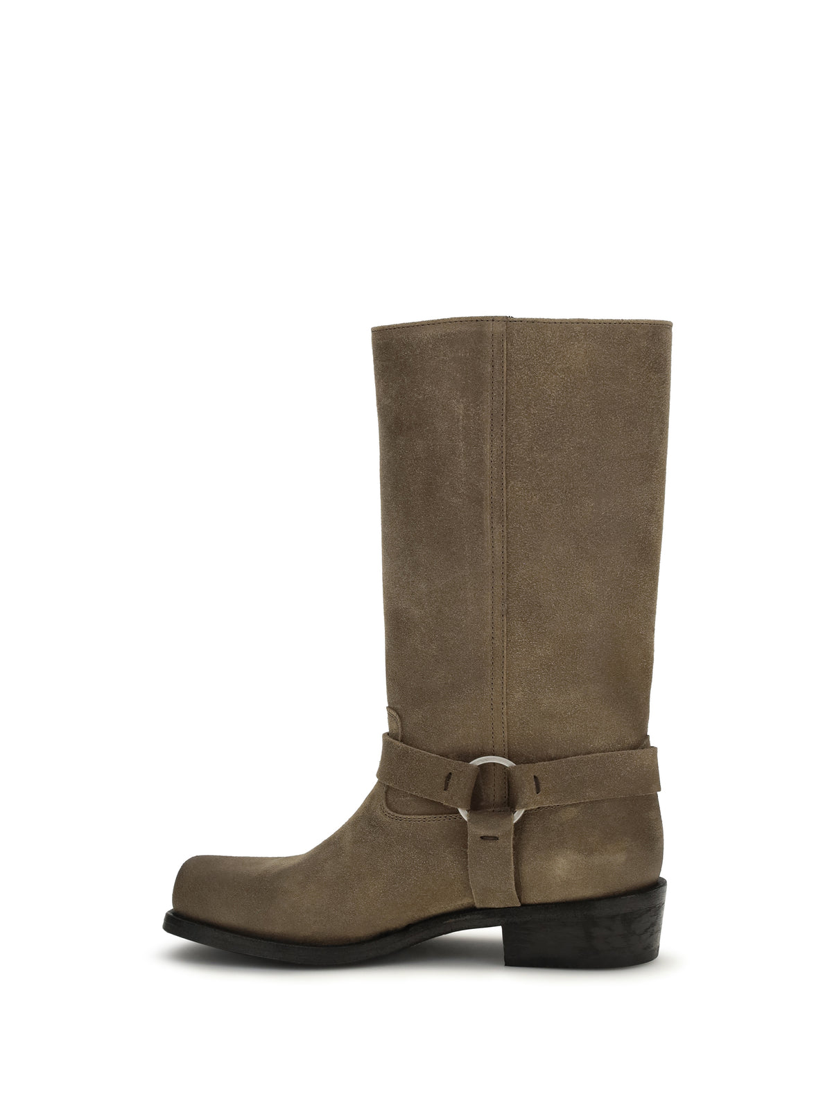 Golden Goose Suede biker Boots - Dark Beige