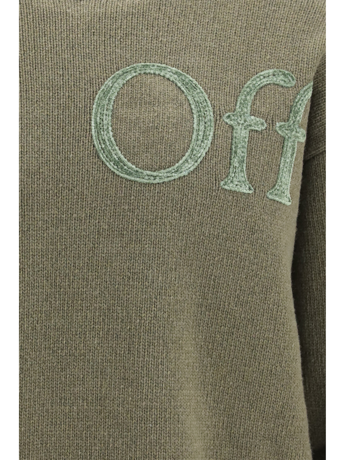 Off-White Bookish shared logo knit Crewneck - Sea Turtle