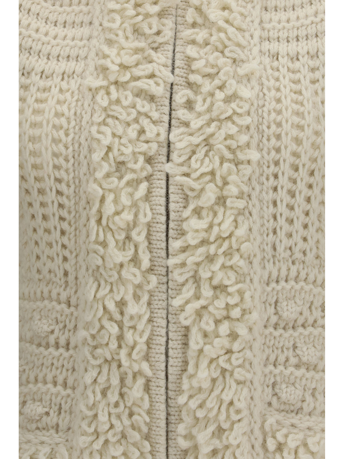 Fendi Wool and alpaca hooded Gilet - Ivory