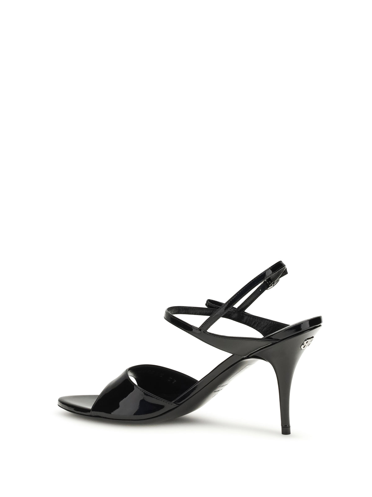 Balenciaga Avenue Bow Sandals - Black/Silver