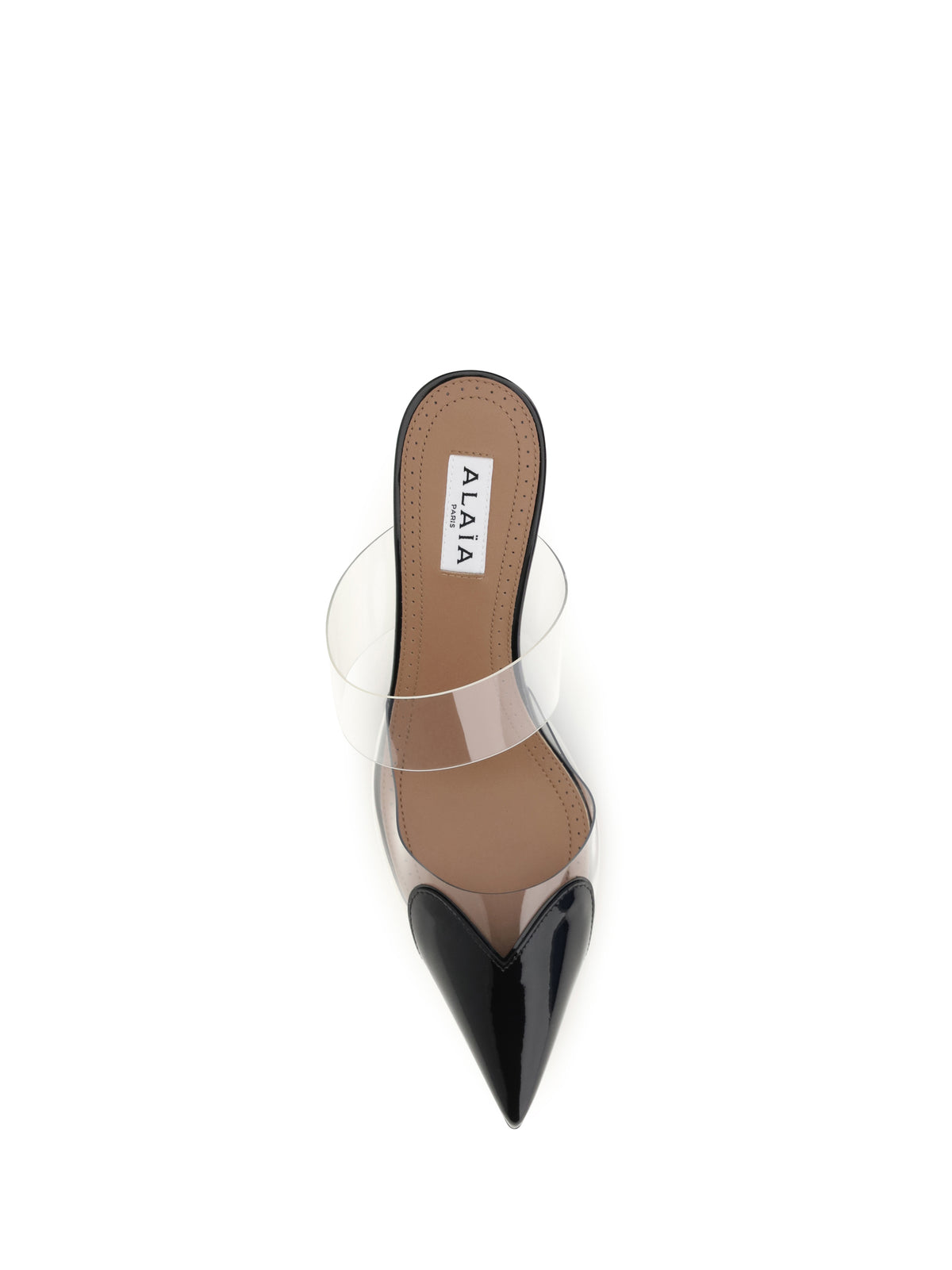 Alaïa Le Coeur patent leather Mules - Noir