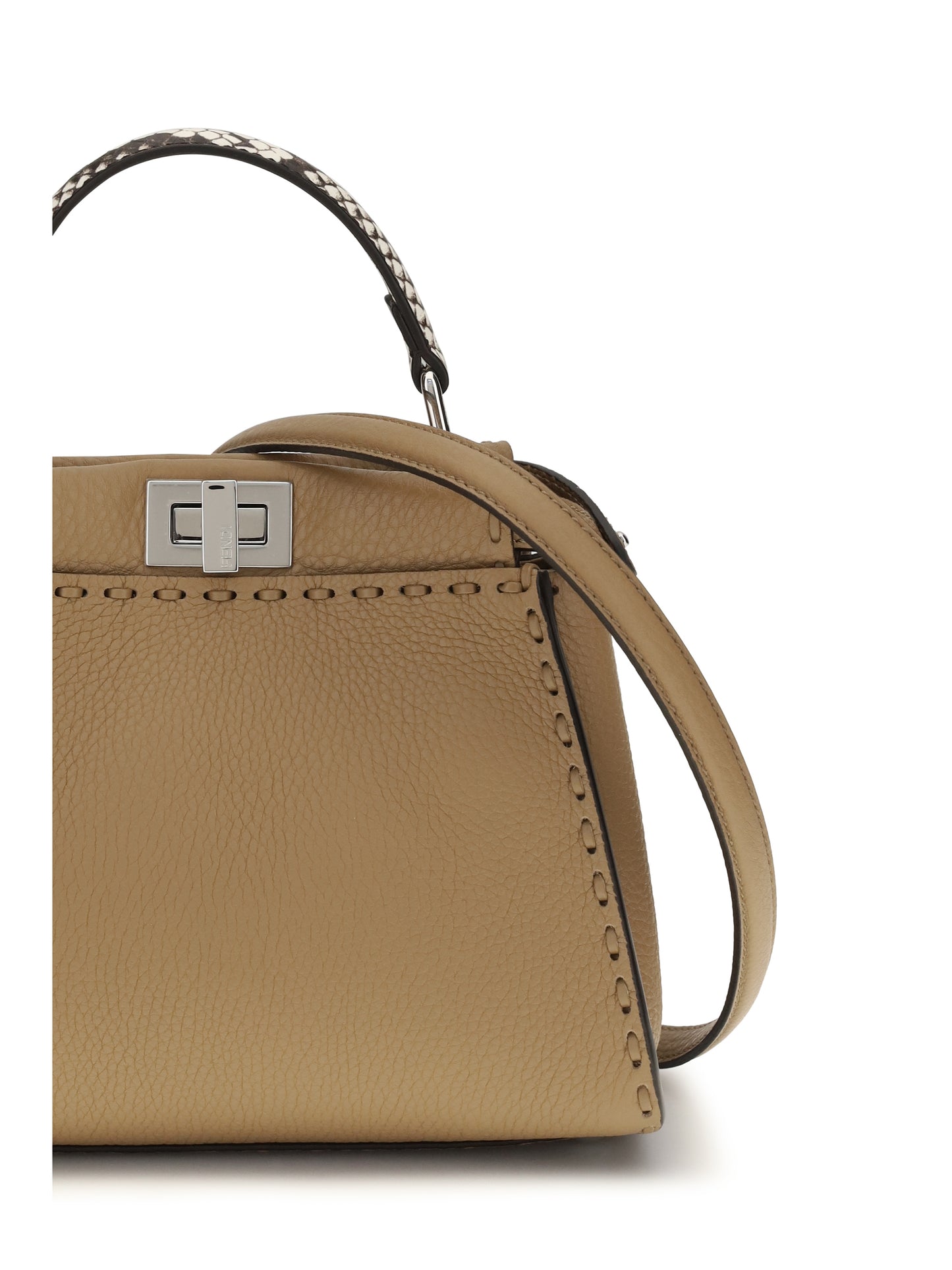 Fendi Peekaboo mini Handbag - Cappucc+Roccia+P