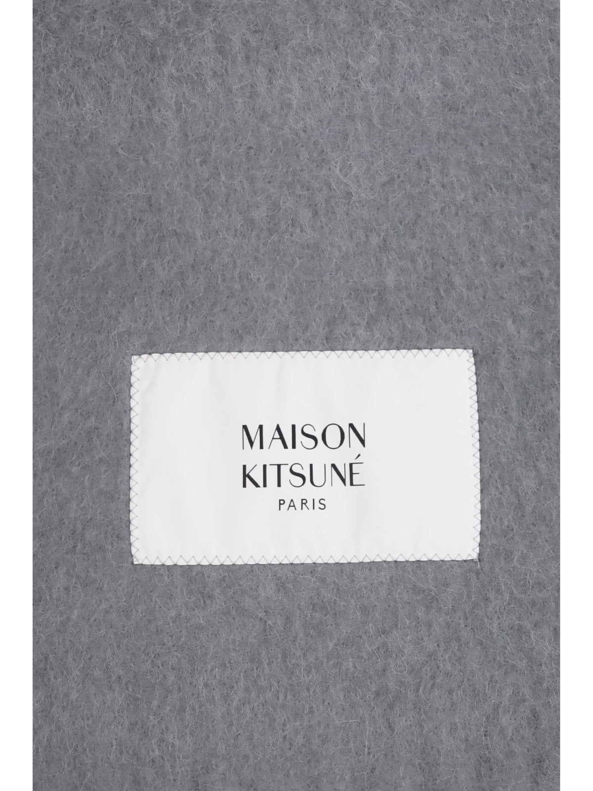 Maison Kitsuné Gradient-efect alpaca Scarf - Cloud Grey/Asphalte