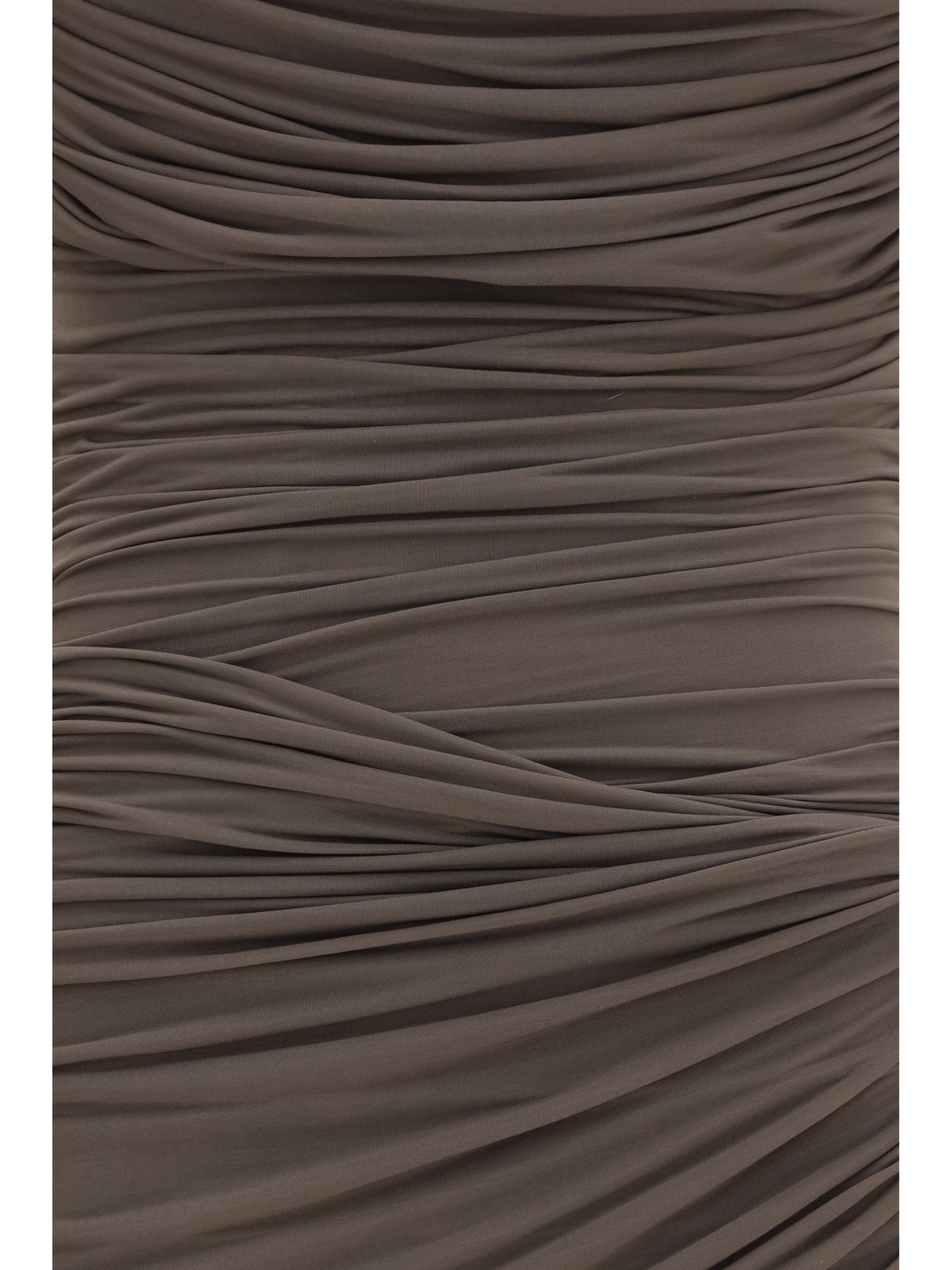 Magda Butrym Draped high-neck Dress - Brown