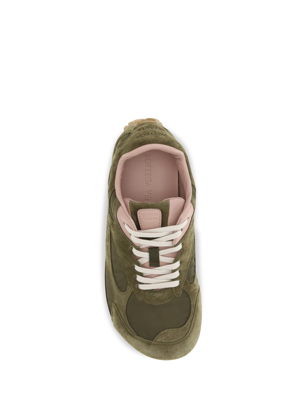 Bottega Veneta Orbit Flash Sneakers - Olive Oil/Terra Pink