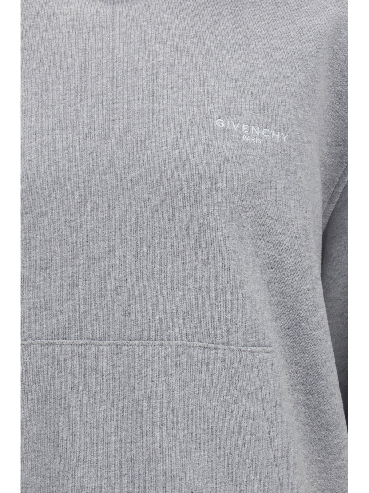 Givenchy Cotton Hoddie - Light Grey Melange