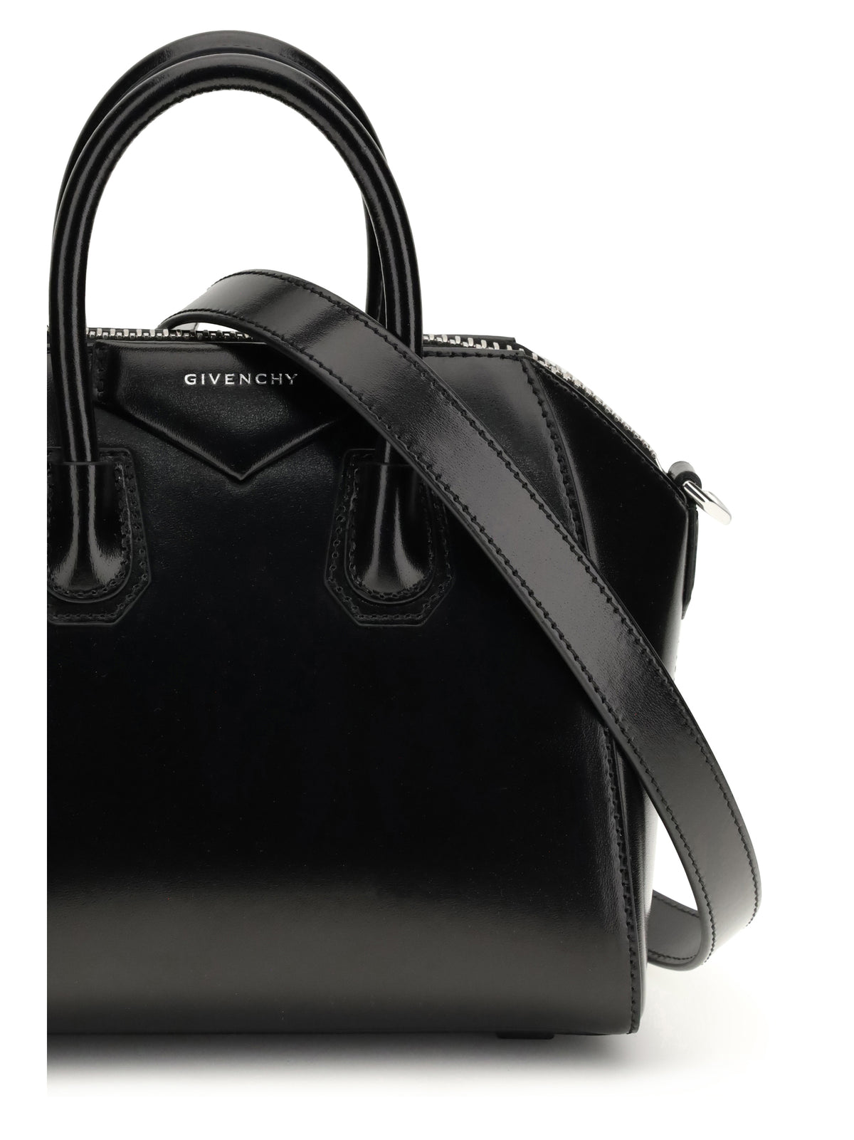 Givenchy Box leather Antigona mini Handbag - Black