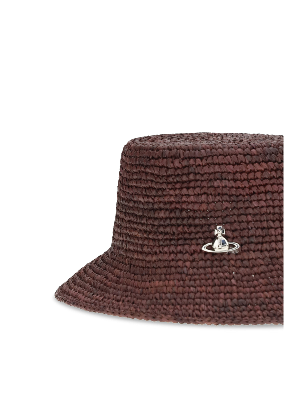 Vivienne Westwood Orb raffia Bucket Hat - Chocolate