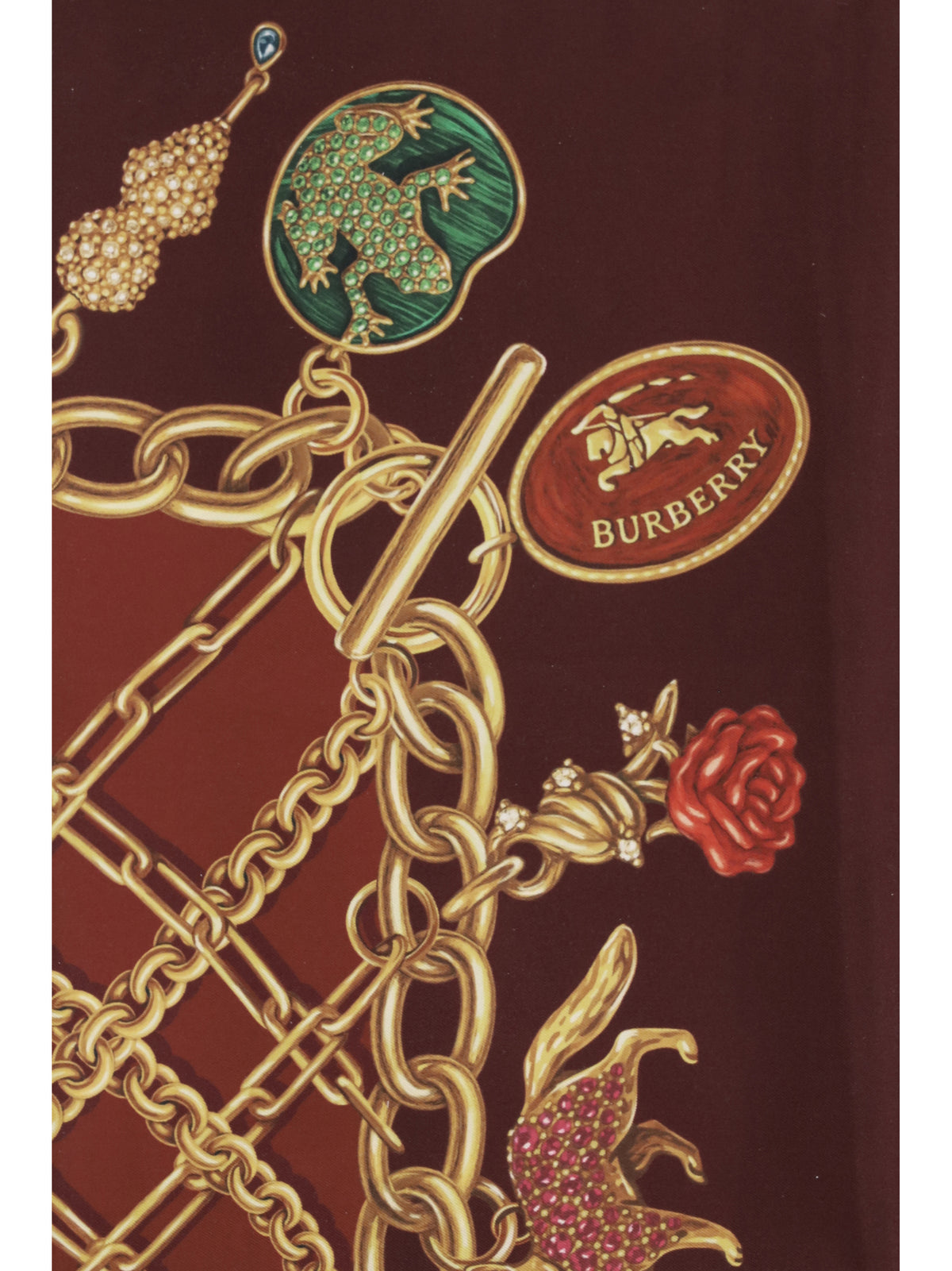 Burberry Silk Scarf - Auburn Brown