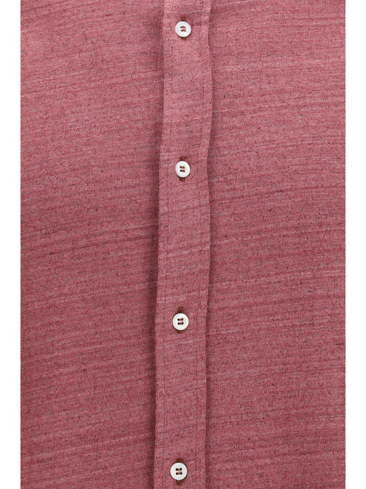 Brunello Cucinelli Linen and cotton knit Shirt - Coral
