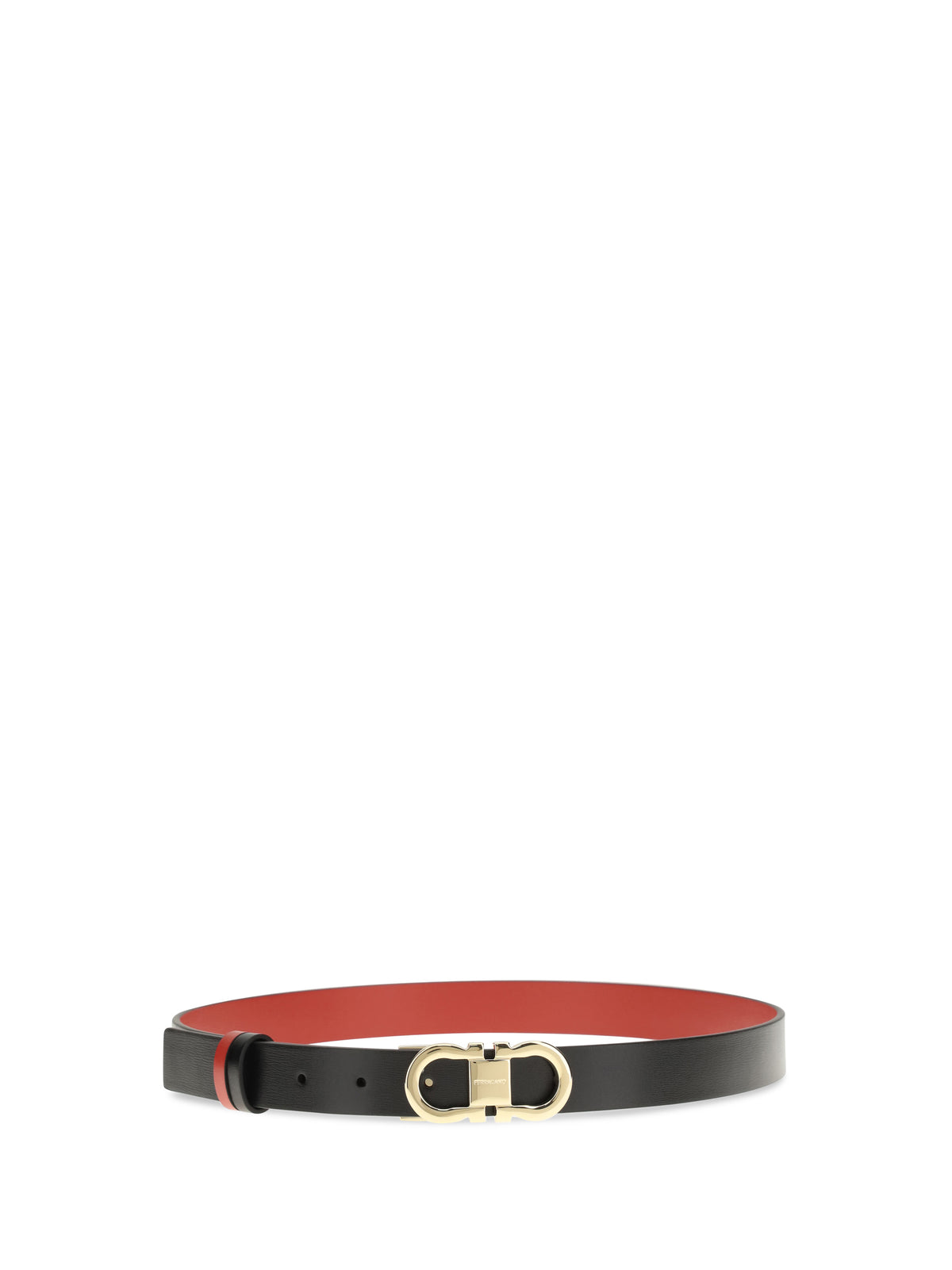 Ferragamo Adjustable and reversible Gancini Belt - Black
